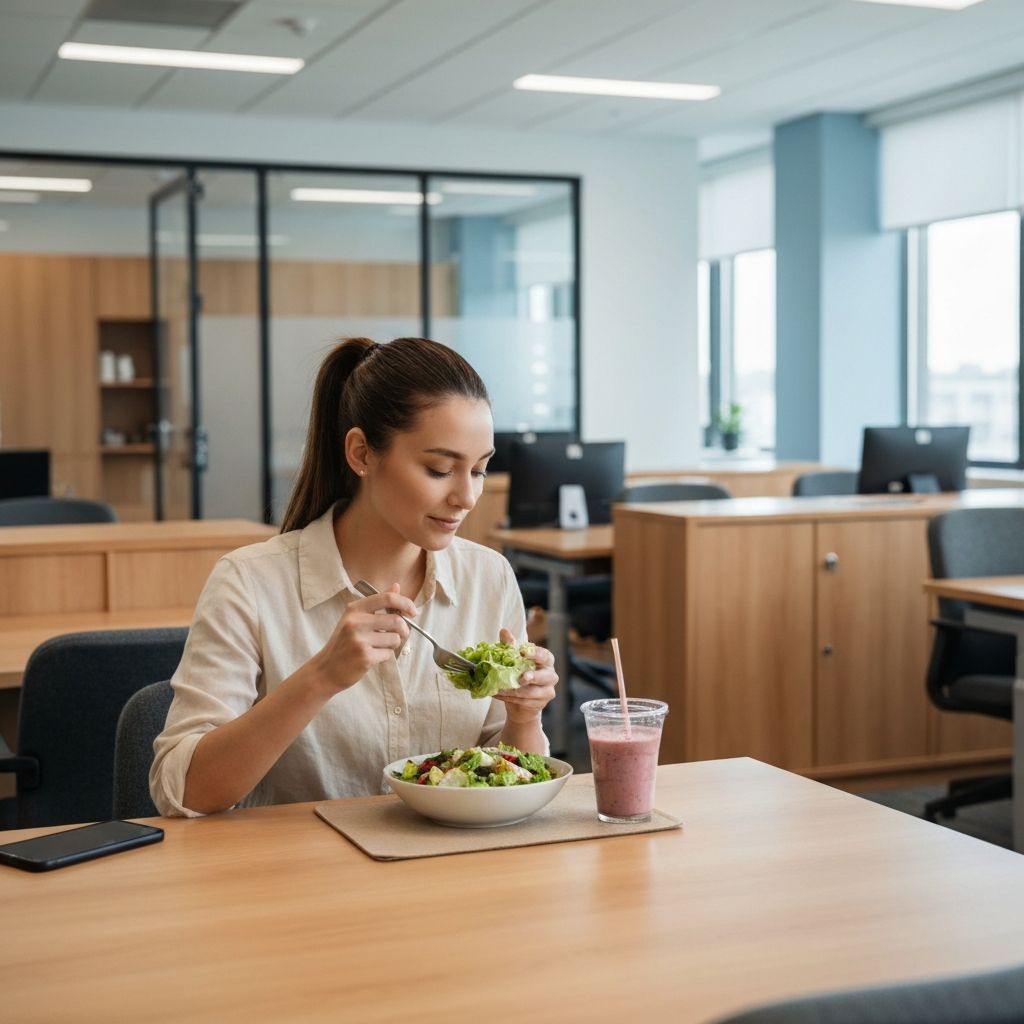Lunchpaus på arbetsplatsen
